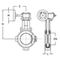 Butterfly valve Type: 4993 Ductile cast iron/PFA Centric Gearbox Wafer type
